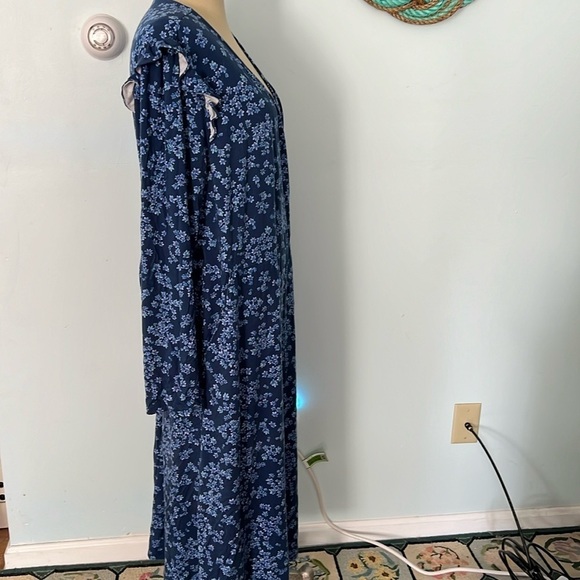 Draper James Blue Floral Wrap Around Dress size XXLarge - Picture 5 of 8